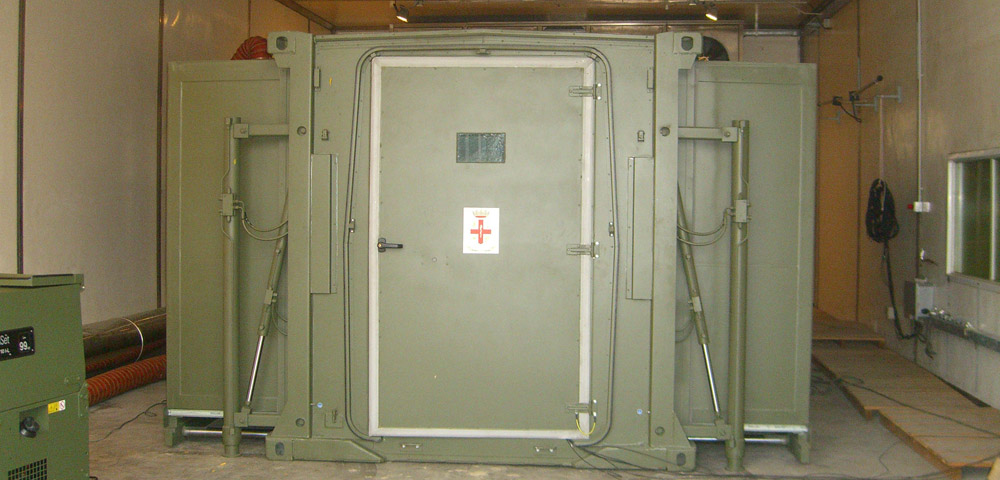 container inside climatic chamber